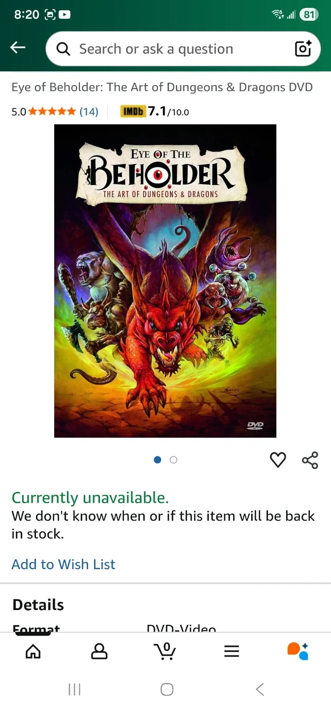 Eye of the Beholder: Art of Dungeons & Dragons DVD image indicator(3)