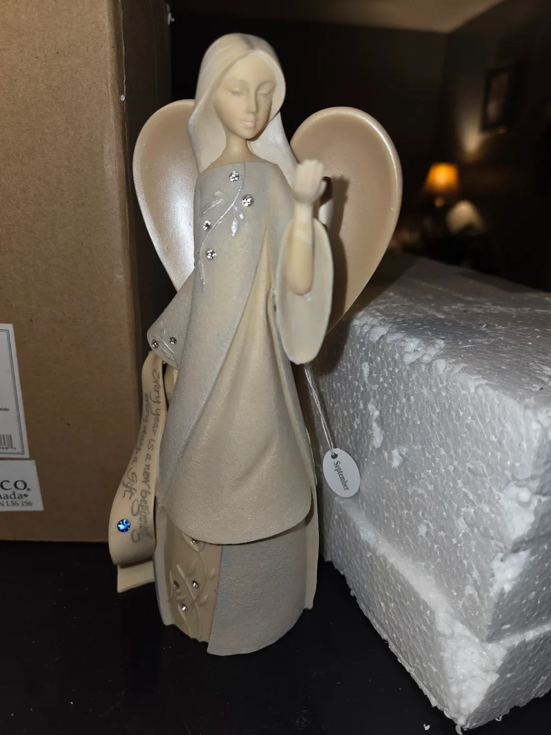 #cleanout Enesco Foundations September Angel Figurine image indicator(2)