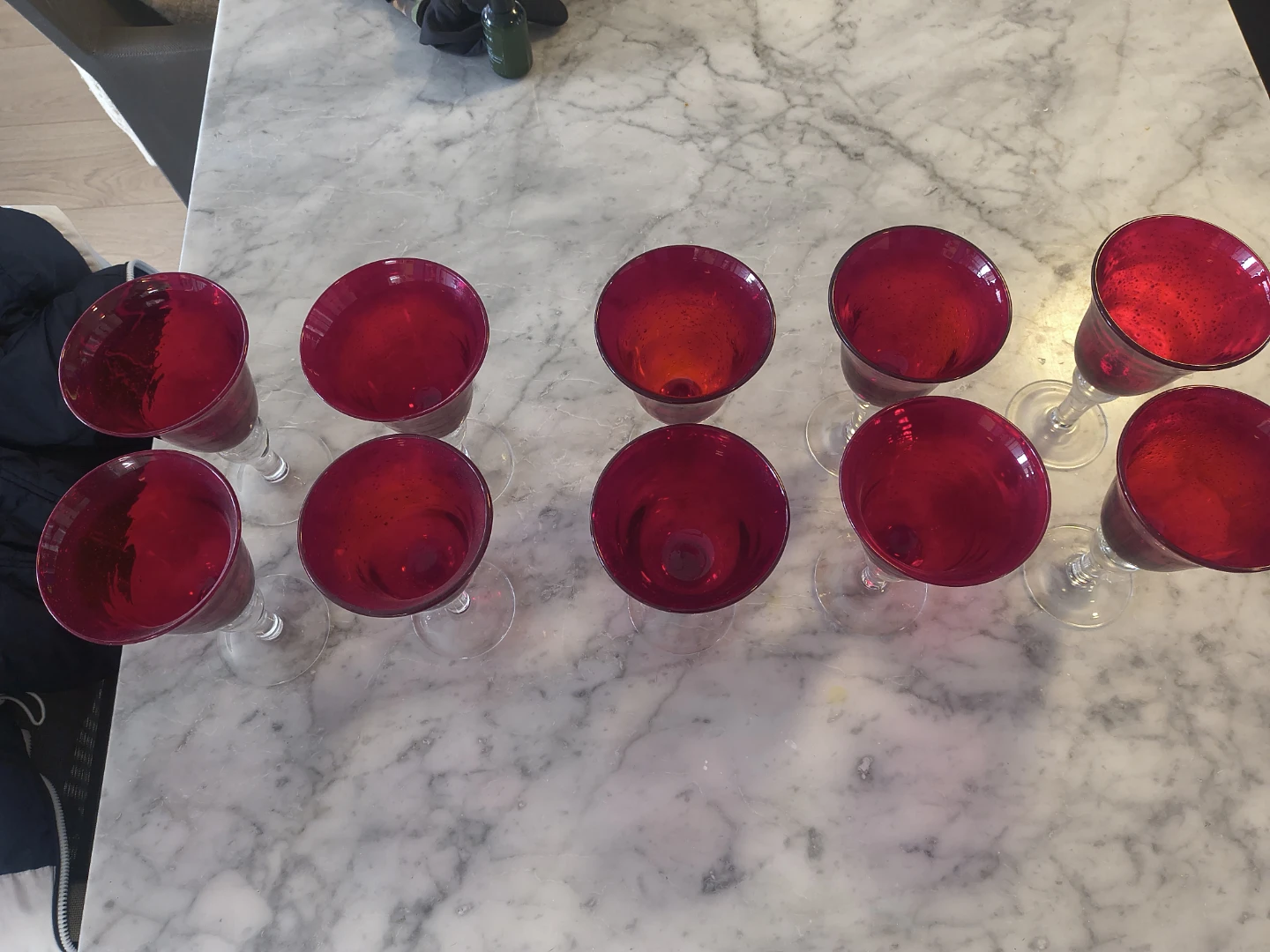 Set of 10 Red Martini Glasses - photo 3
