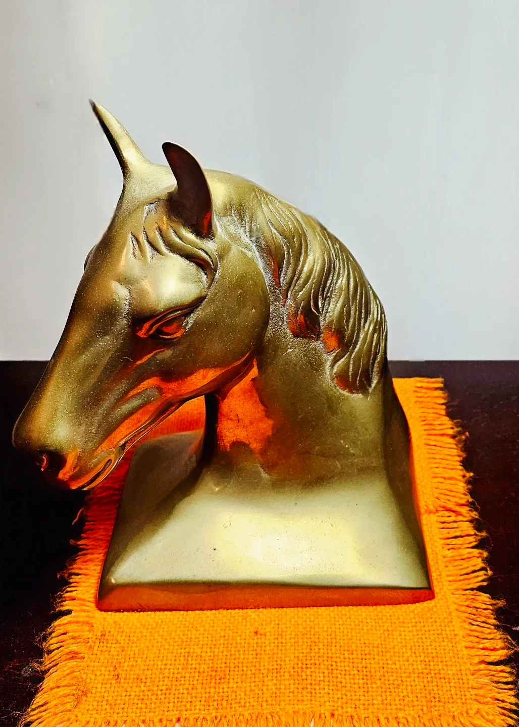 Brass Horse Head Bookend ♻️ #cleanout image indicator(2)