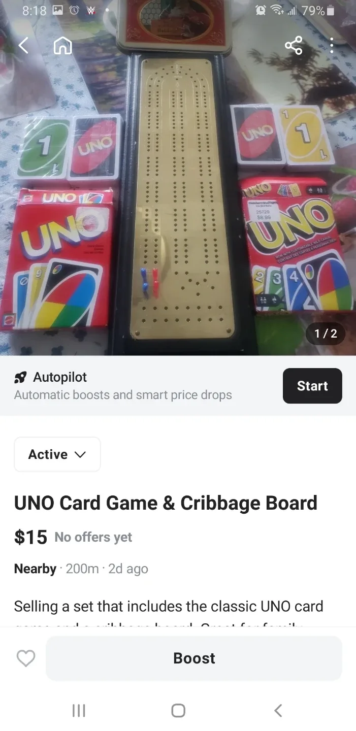 UNO Card Game & Cribbage Board