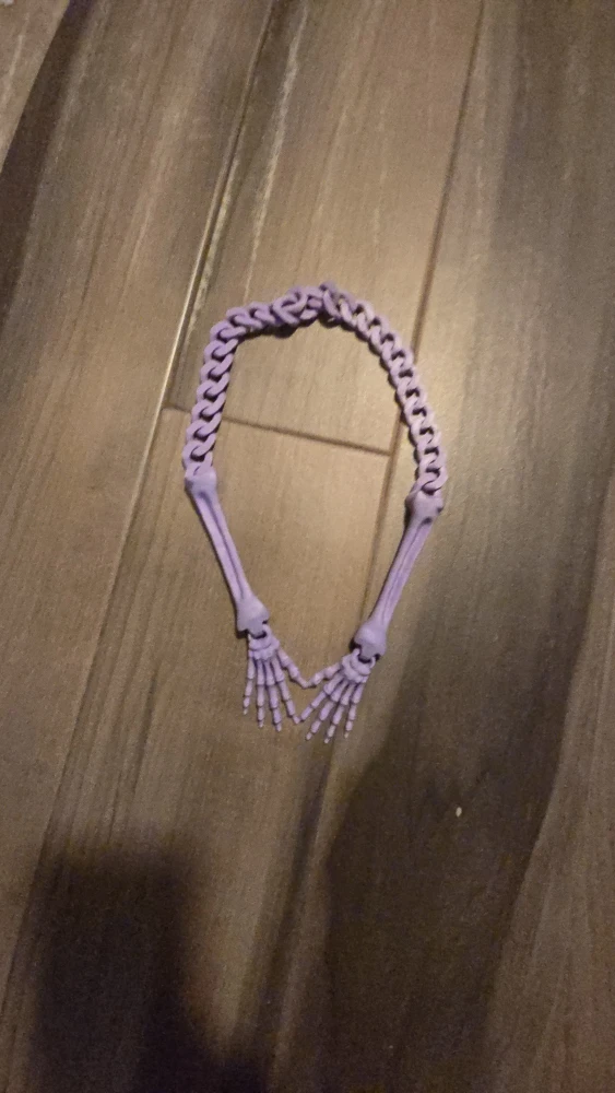#Cleanout Purple Skeleton Necklace