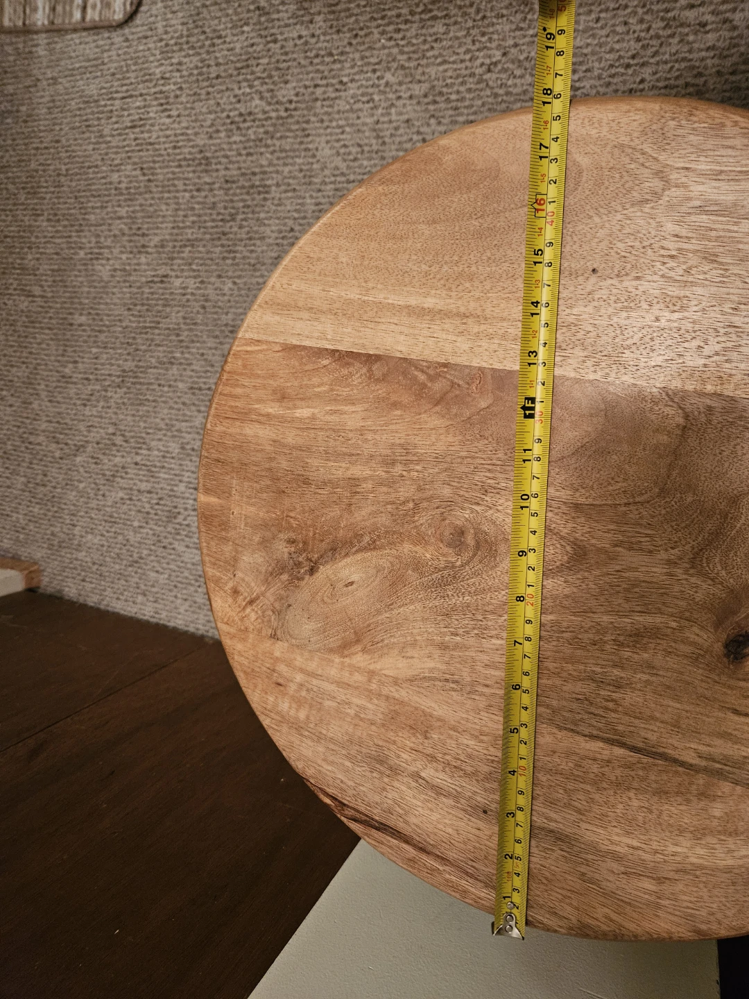 Round Wood & Metal Accent Table - photo 3