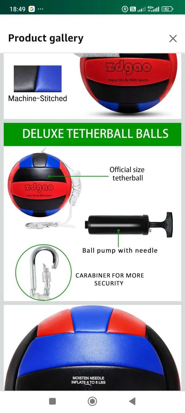 zdgao Deluxe Tetherball Ball Set - New in Box