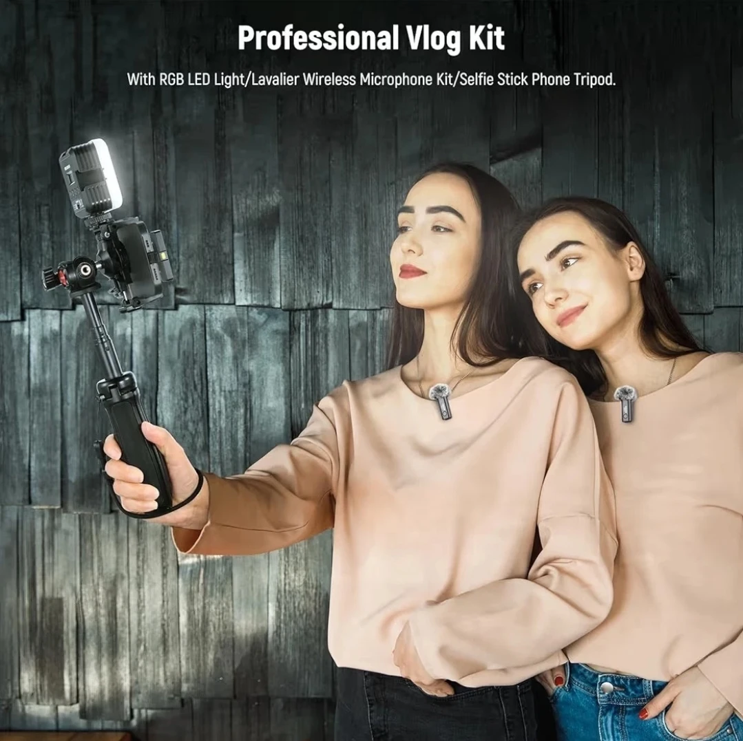 Neewer Complete Vlogging Kit for Phone, RGB Light + Mic + Tripod - photo 4