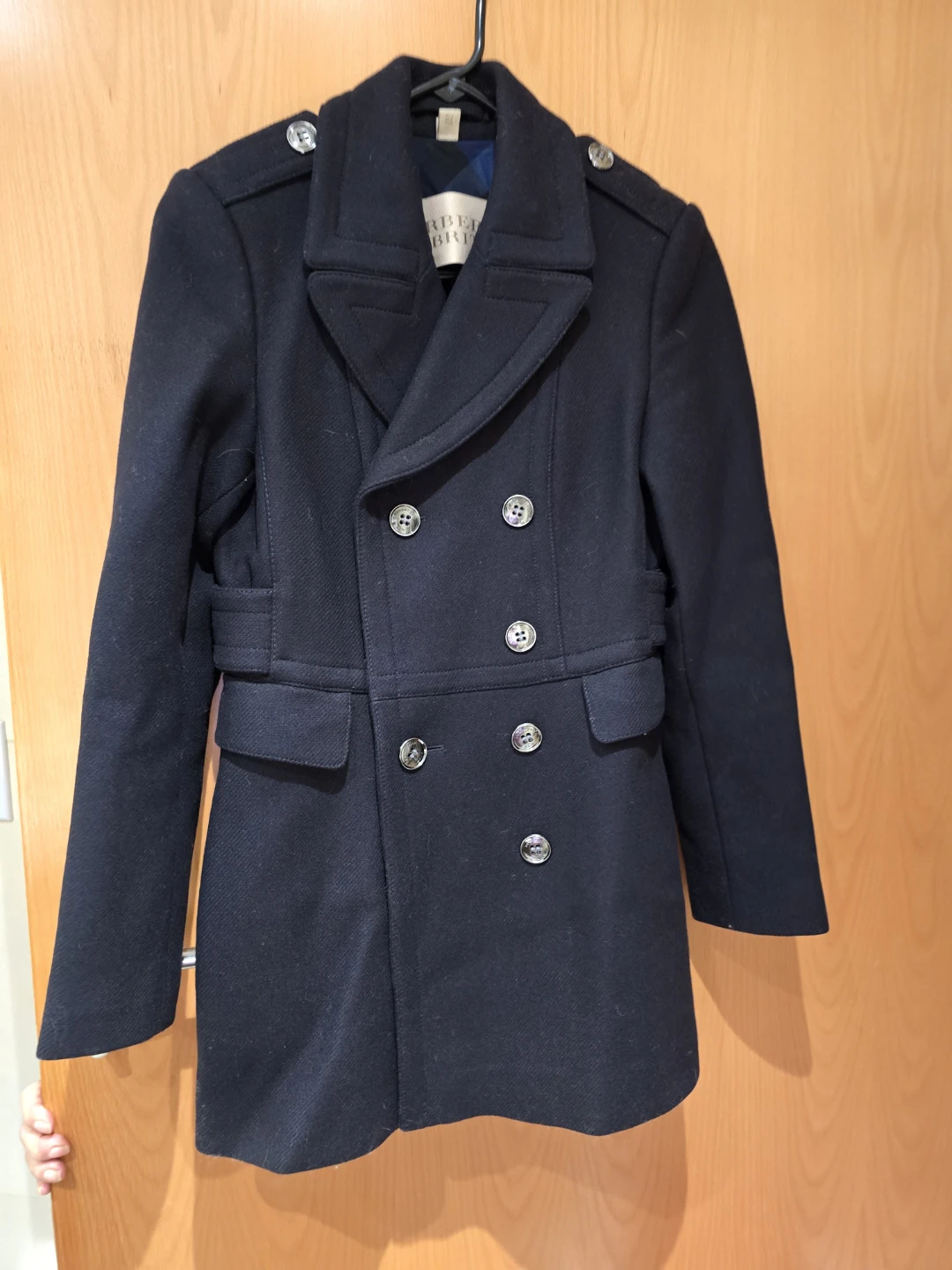 Burberry Brit Black Wool Blend Pea Coat - photo 4