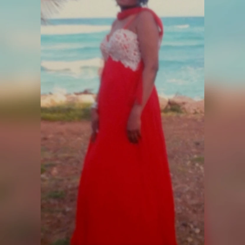 Red Formal Dress with Silver Embroidery - photo 3