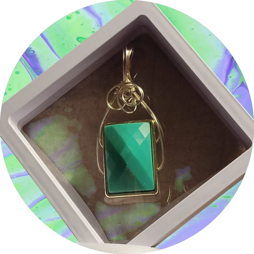 Green Chalcedony, handmade Pendant sitting in sterling silver.