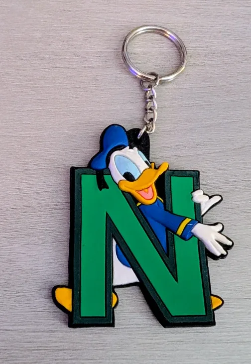 Disney Donald Duck Letter N Keychain