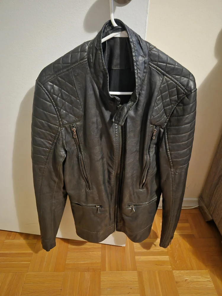 Men's real Italian leather motorcycle jacket #Cleanout