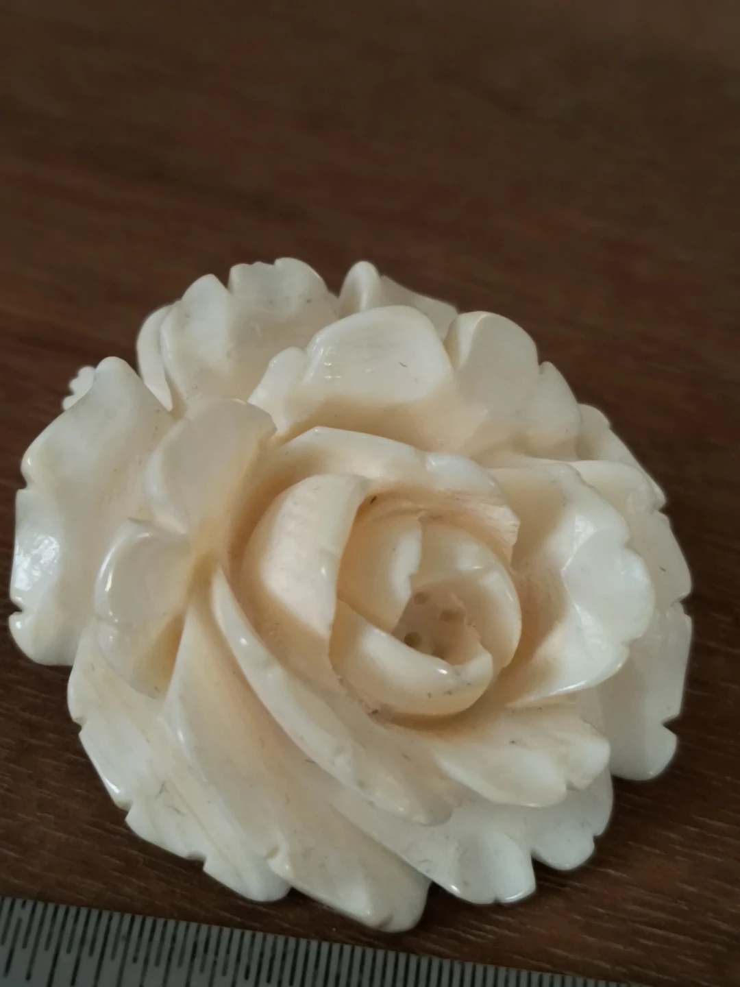 Vintage Carved Rose Brooch - photo 2
