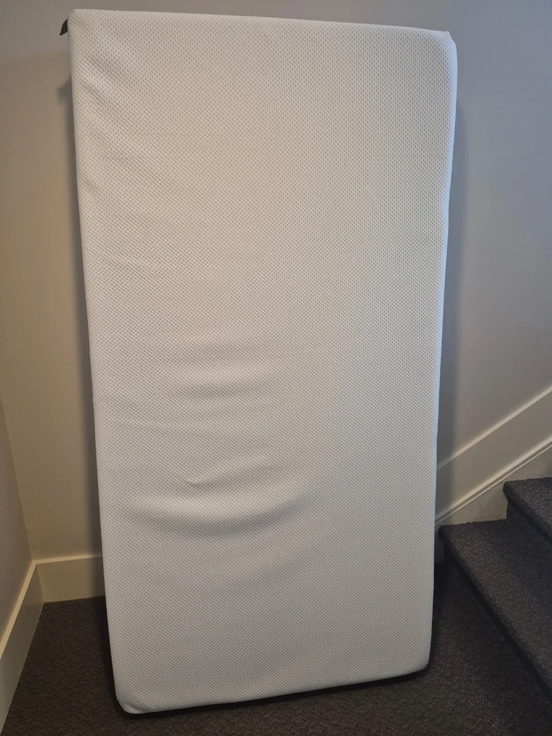 Twin White Mattress and bed frame image indicator(3)