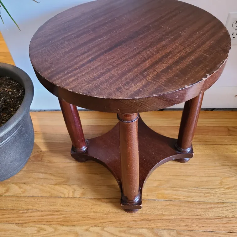 Round Wooden Side Table for $10! image indicator(2)