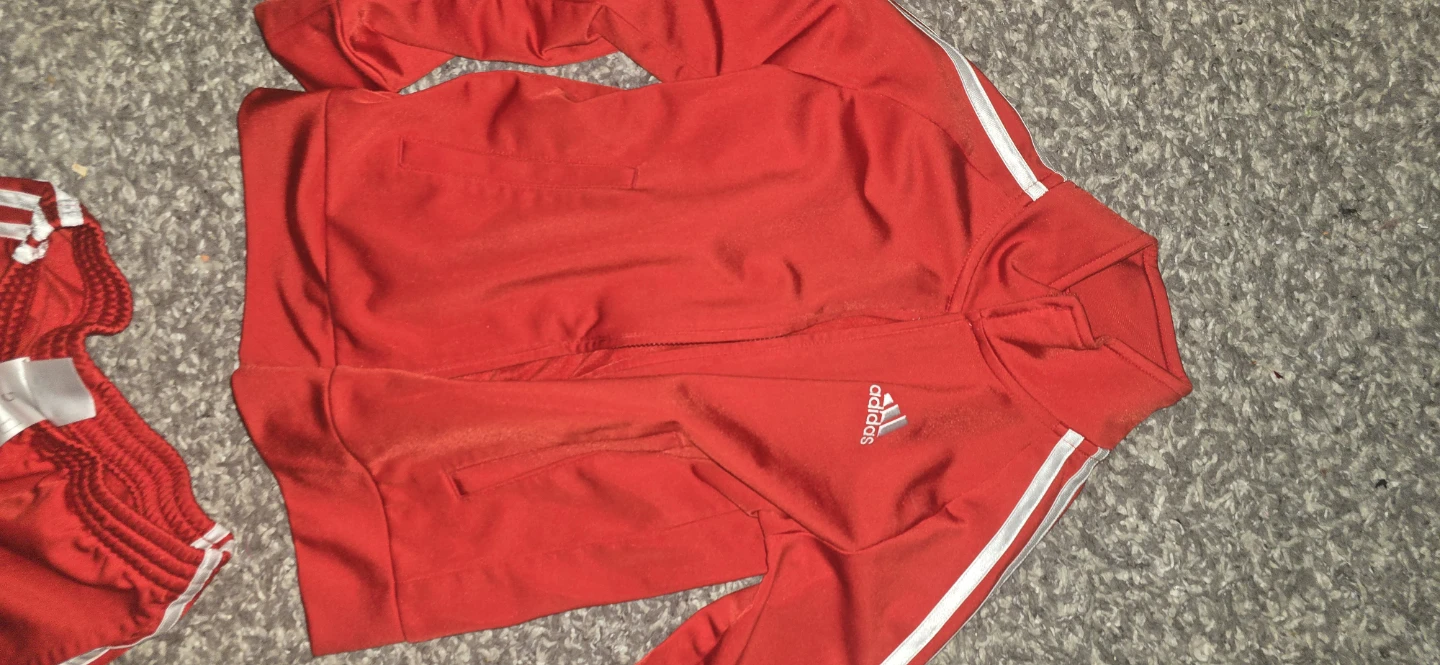 Adidas Red Tracksuit - Size 5