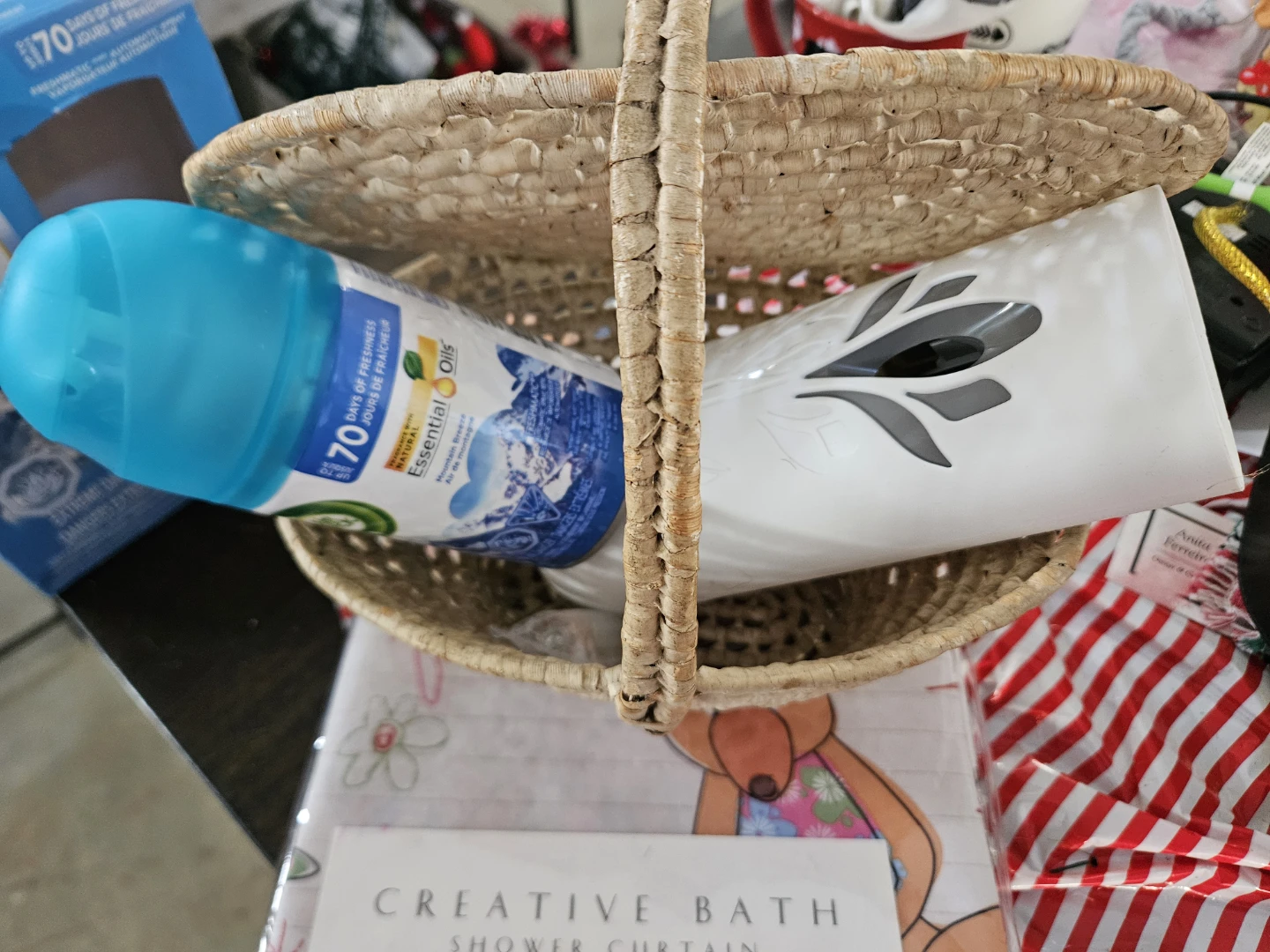 Creative Bath Shower Curtain, Air Wick and basket - photo 3