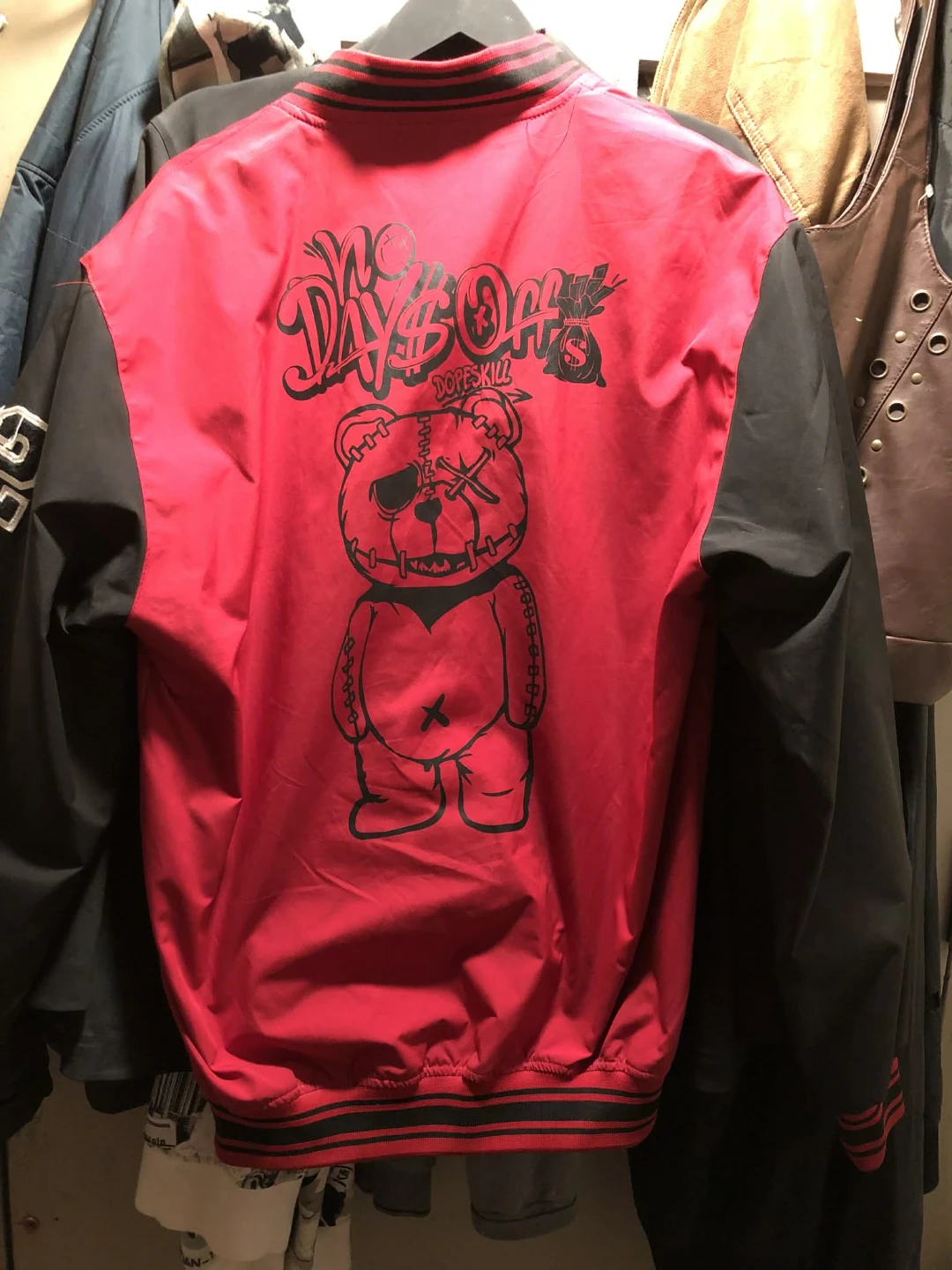 Seven Souls XL Varsity Jacket - Red & Black - photo 5