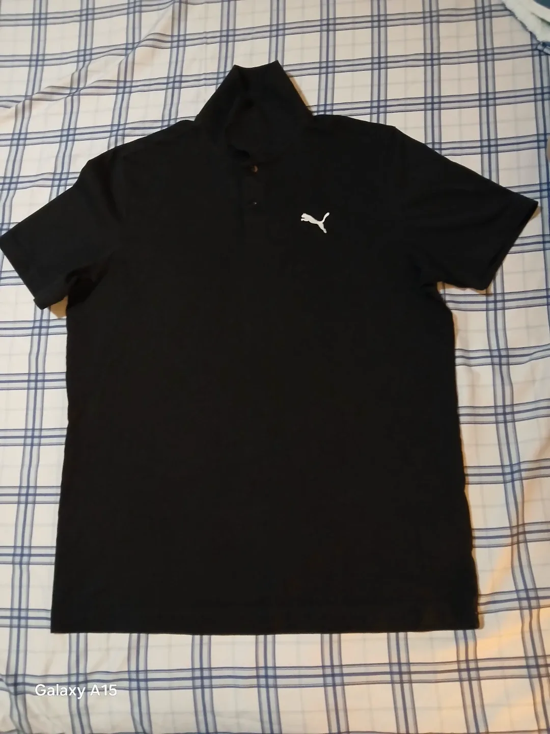 Puma Black Polo Shirt Medium