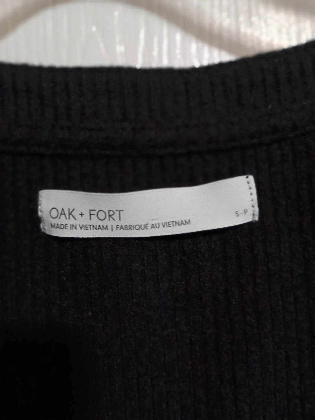 Oak + Fort Black Cardigan - Size S - photo 2