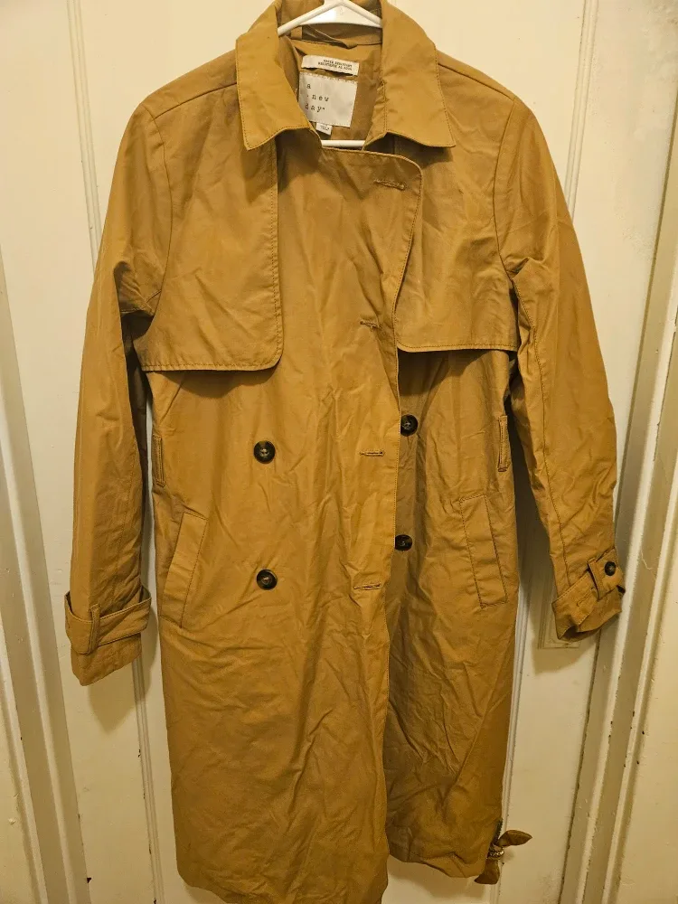A New Day Tan Trench Coat - Size XS