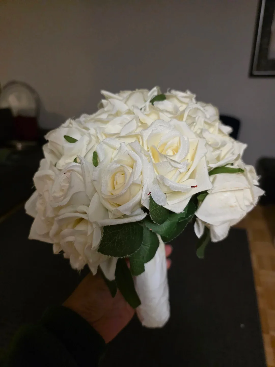 White Artificial Rose Bouquet
