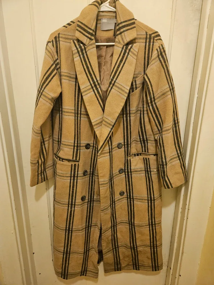 ASOS Plaid Wool Blend Coat - US Size 2