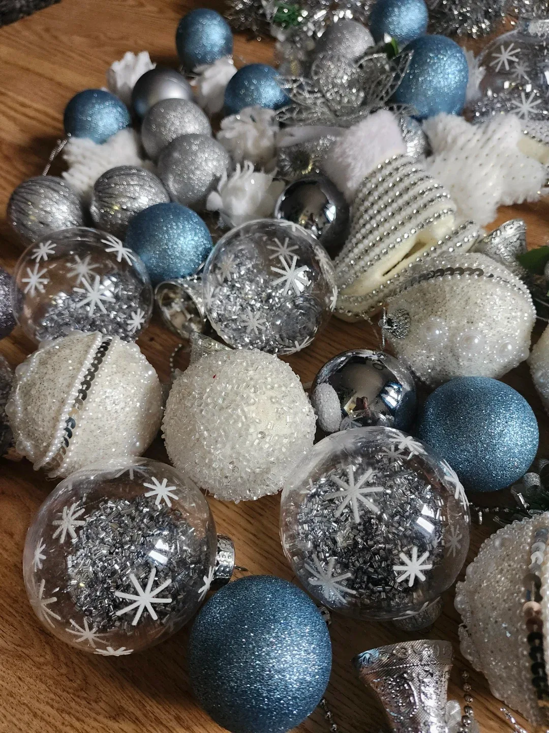 Large Lot Of Gorgeous Ornaments With Tree Topper image indicator(2)