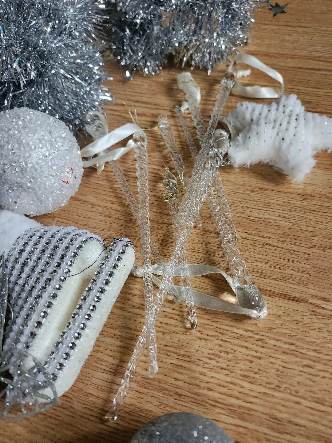 Large Lot Of Gorgeous Ornaments With Tree Topper image indicator(3)