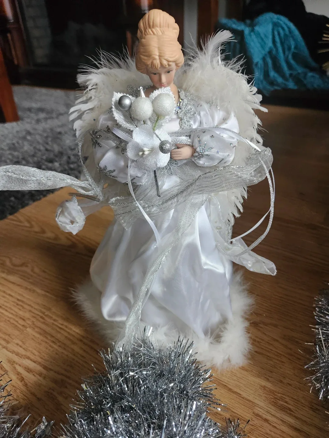 Large Lot Of Gorgeous Ornaments With Tree Topper image indicator(4)