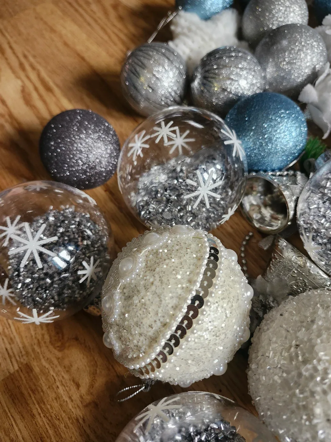 Large Lot Of Gorgeous Ornaments With Tree Topper image indicator(5)