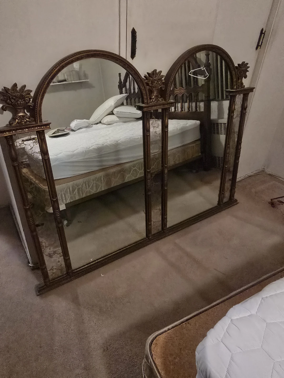 Vintage Italian Hollywood Regency Trumeau Wall Mirror