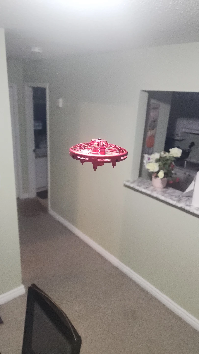 Red Flying UFO Induction Toy