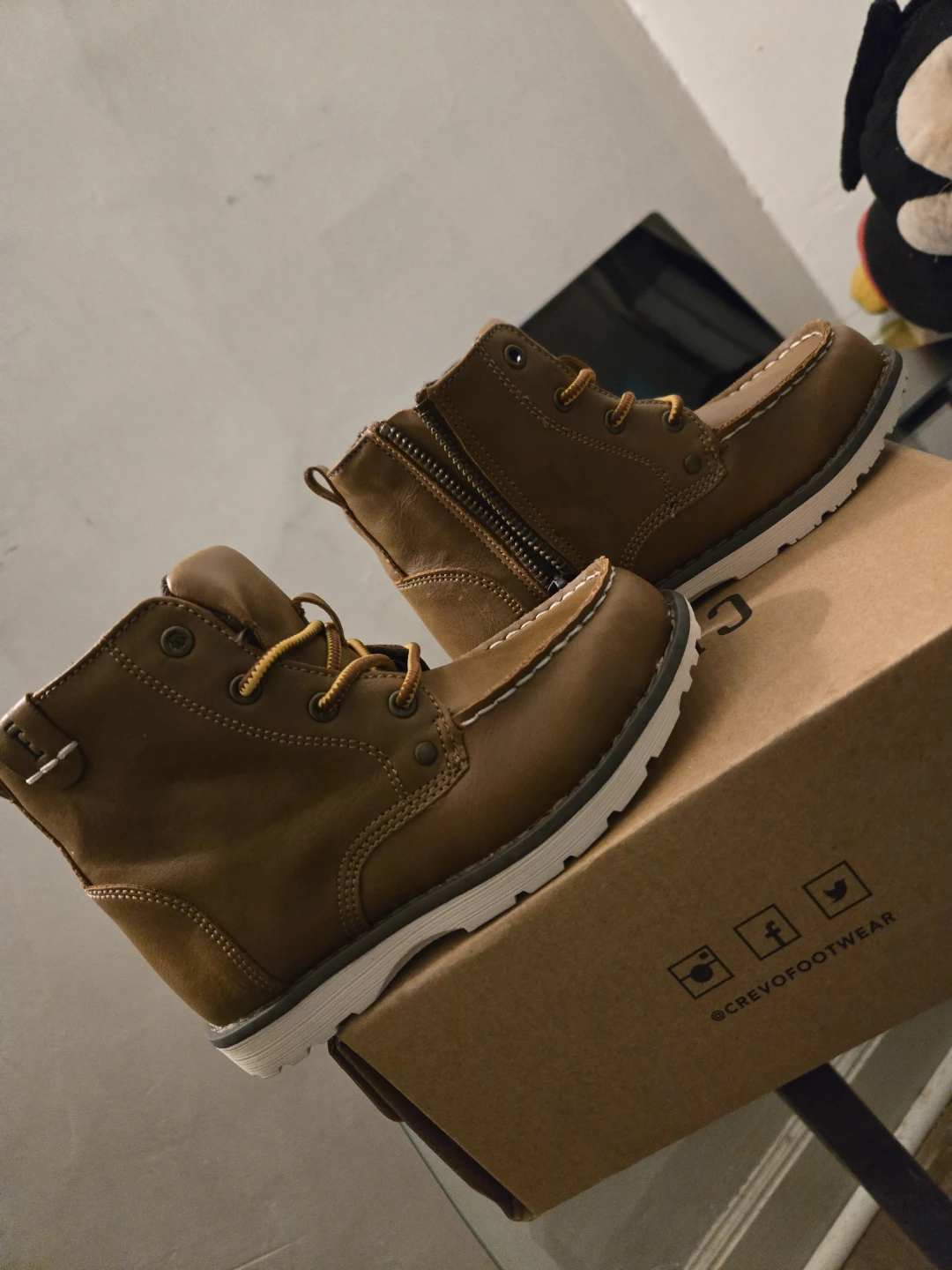 New Crevo Buck Infant Tan Boots - Size 10 - photo 3