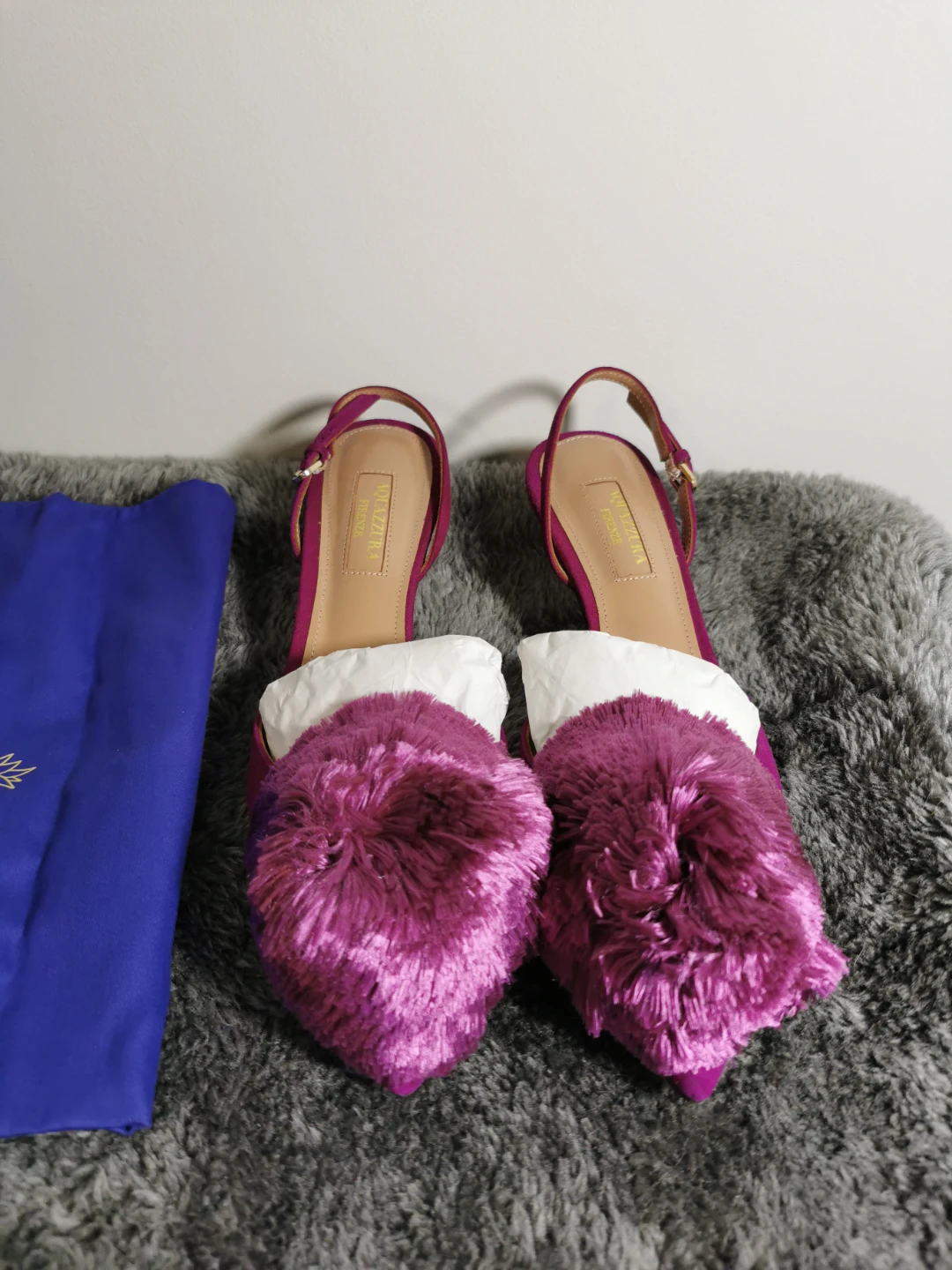 Aquazzura Firenze Purple Heels