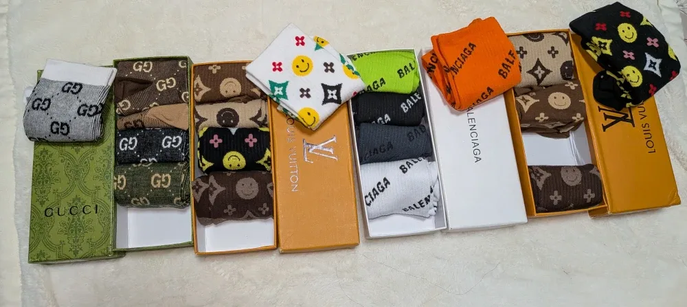 Designer Socks - Gucci, LV, Balenciaga