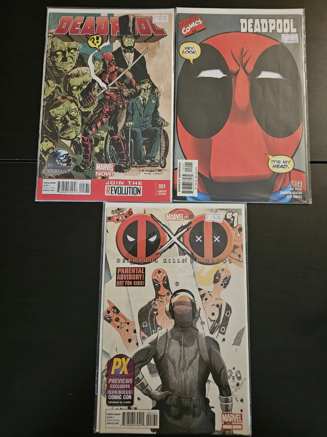 3 Deadpool Comic Book Lot - Marvel