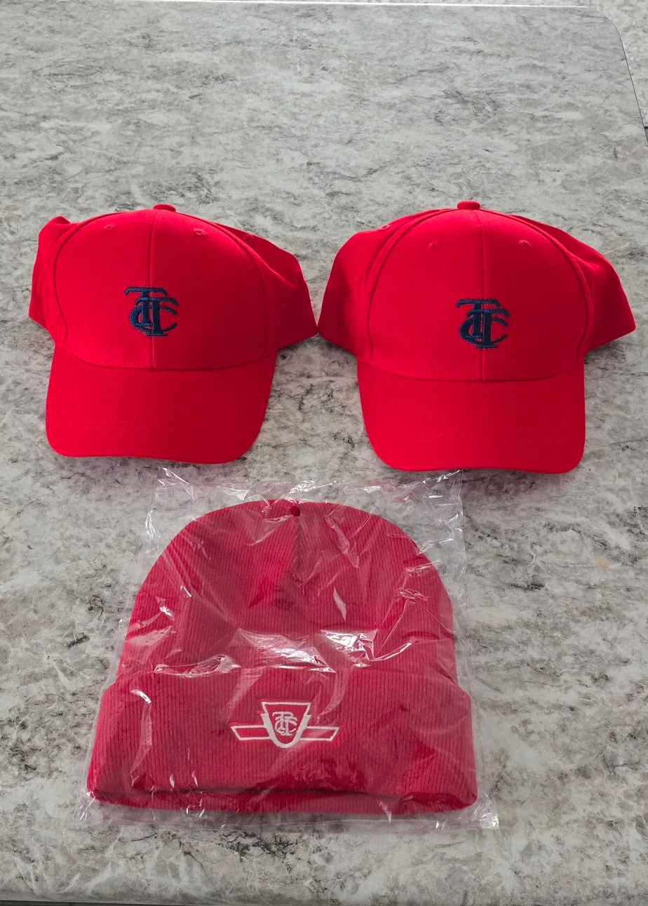 Red TTC Hats (2) and Beanie