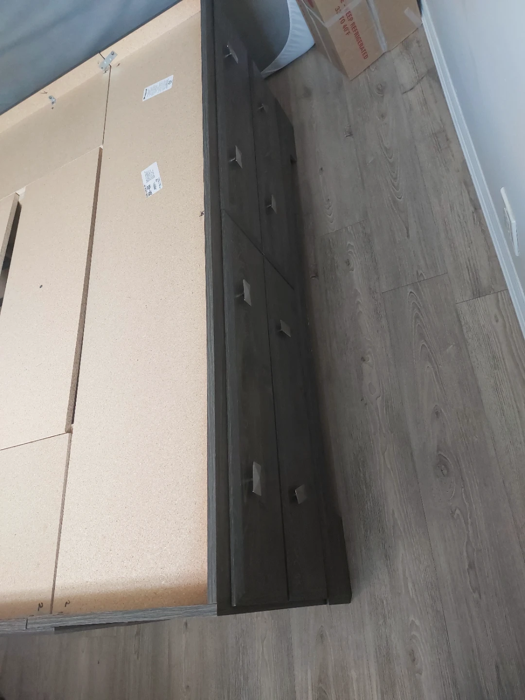 Queen size wooden bed
