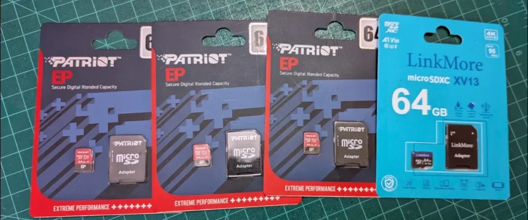 Patriot & LinkMore 64GB MicroSD Cards - New!