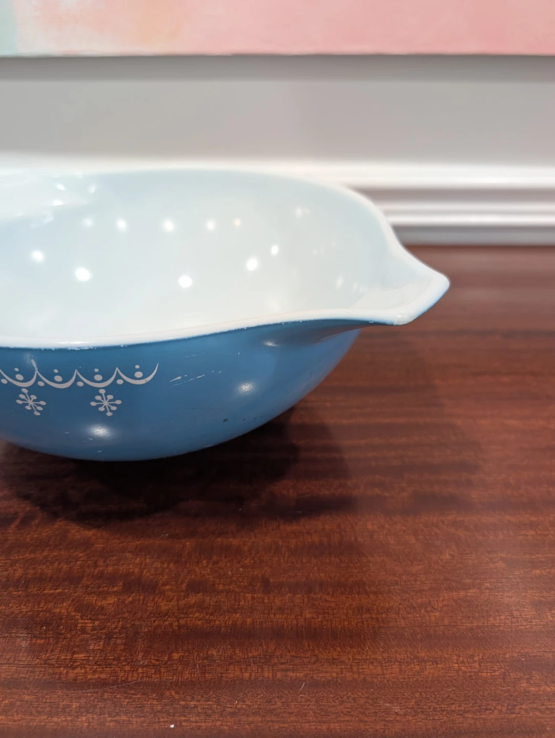Vintage Pyrex Snowflake Blue Cinderella Bowl - photo 2