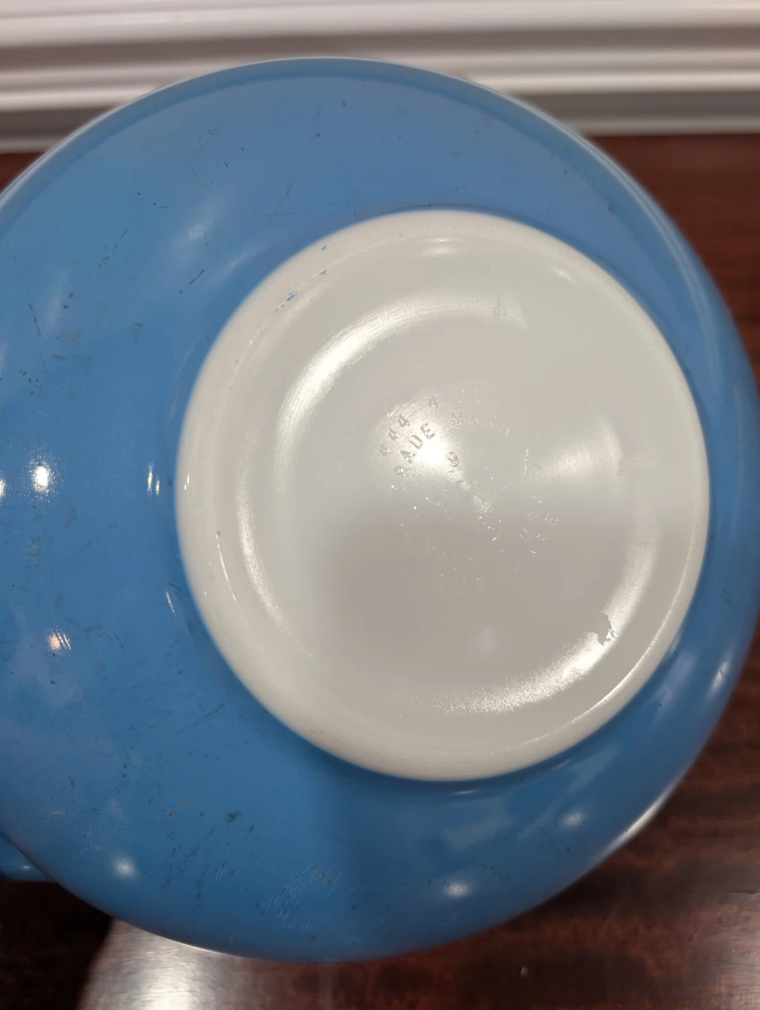 Vintage Pyrex Snowflake Blue Cinderella Bowl - photo 4