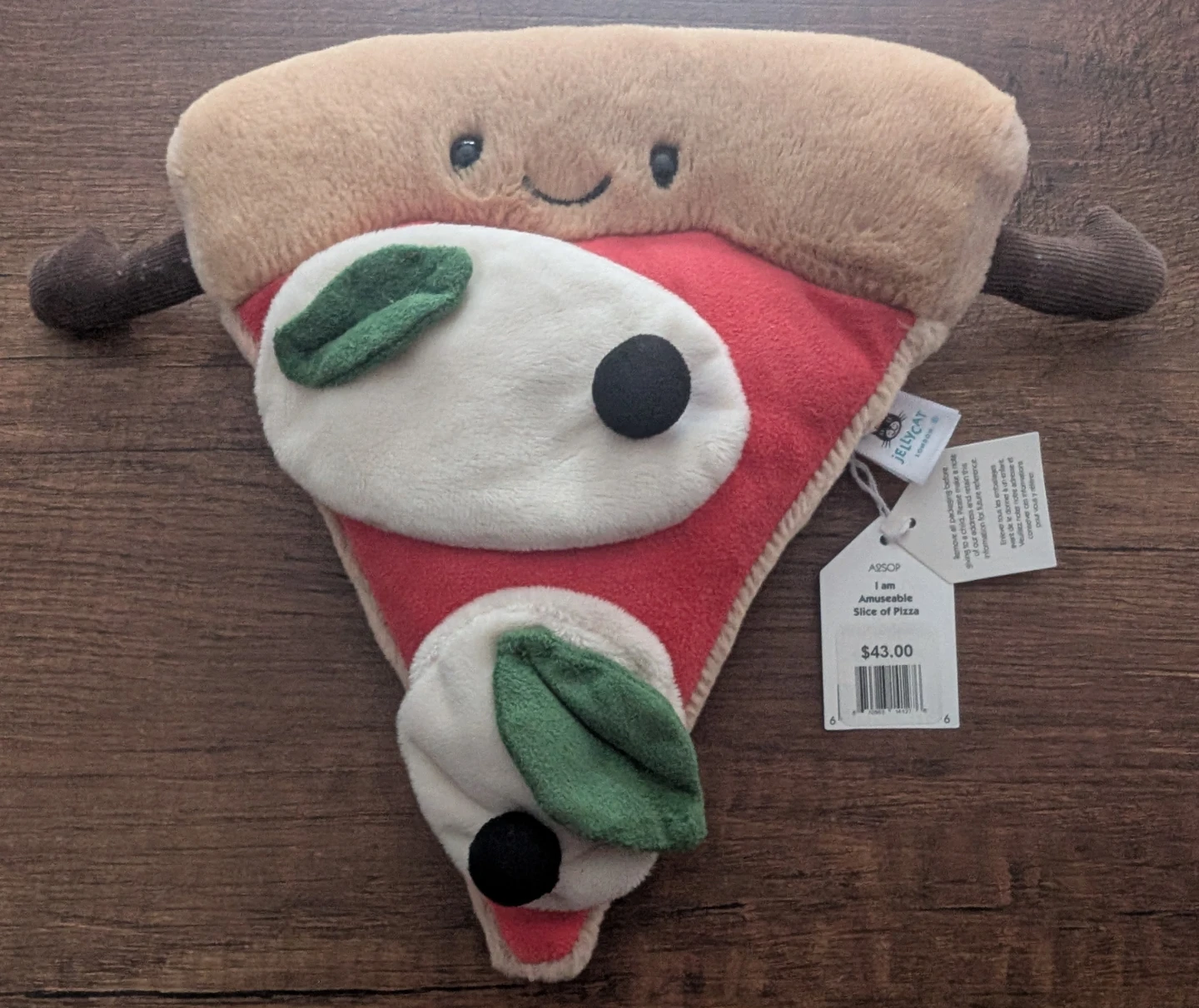 Jellycat Amuseable Slice of Pizza Plush-Tags still attached