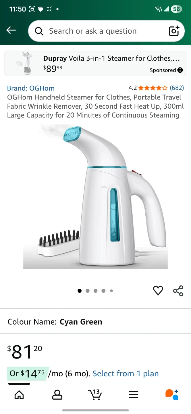 OGHom Handheld Steamer - blue