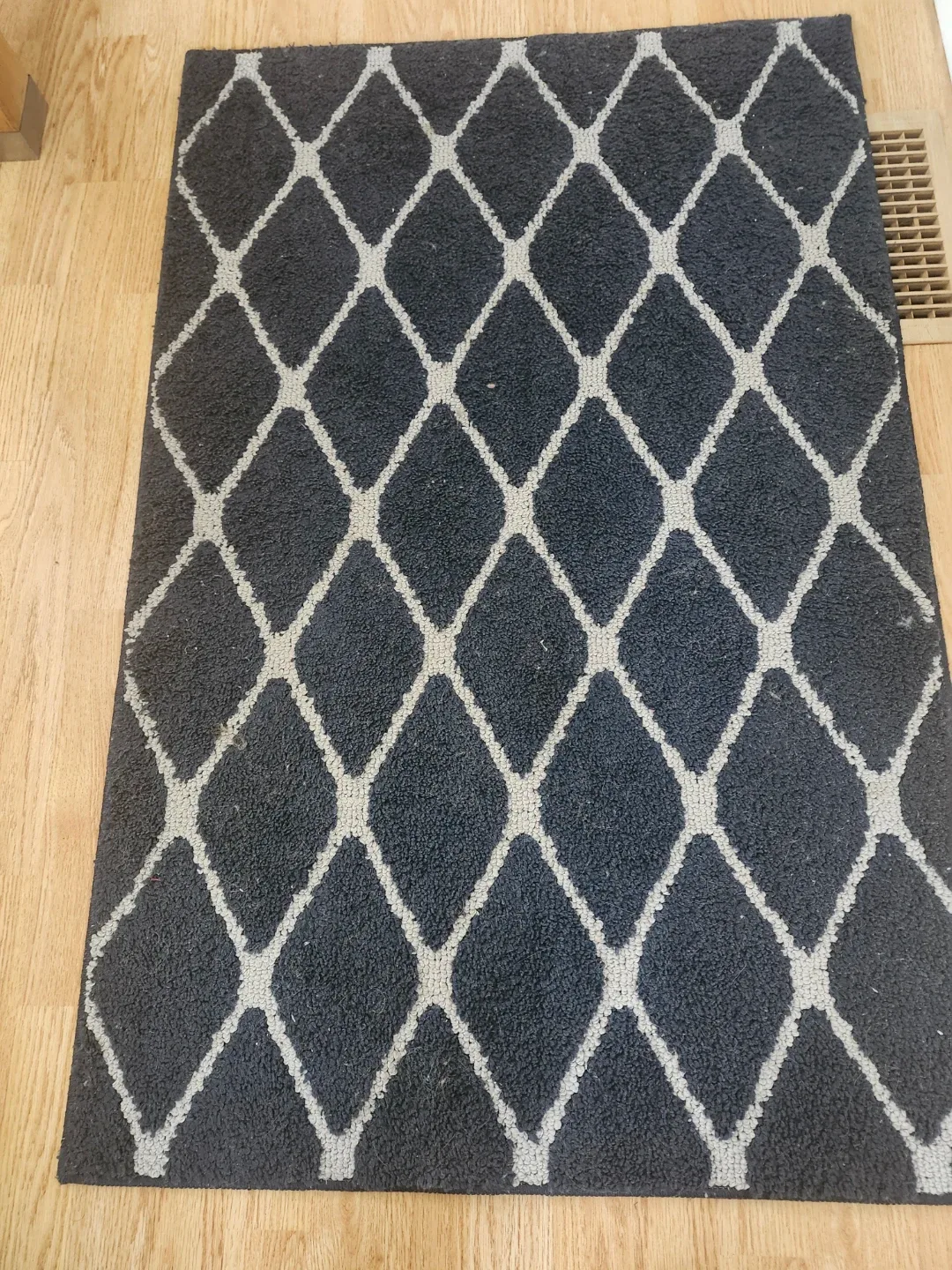 Navy Blue & Off White Patterned Area Rug image indicator(2)