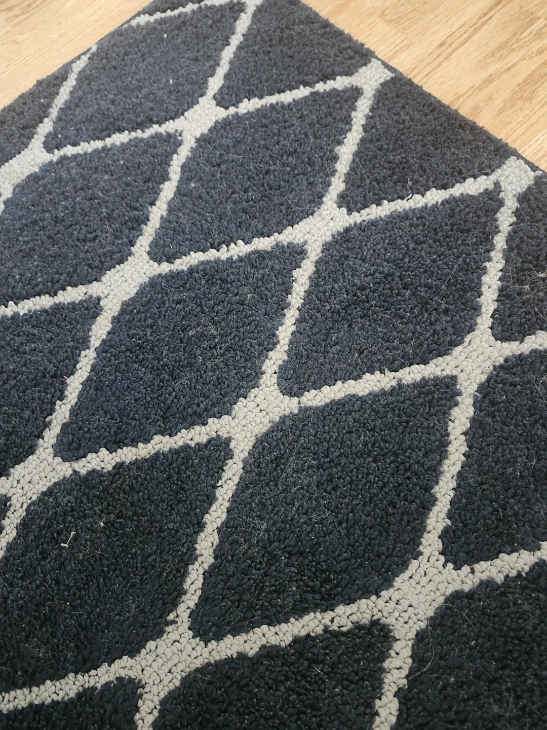 Navy Blue & Off White Patterned Area Rug image indicator(3)