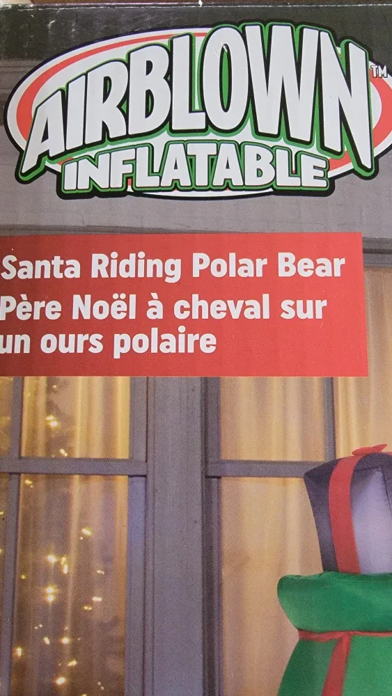 Airblown Inflatable Santa Riding Polar Bear - 6 ft image indicator(3)