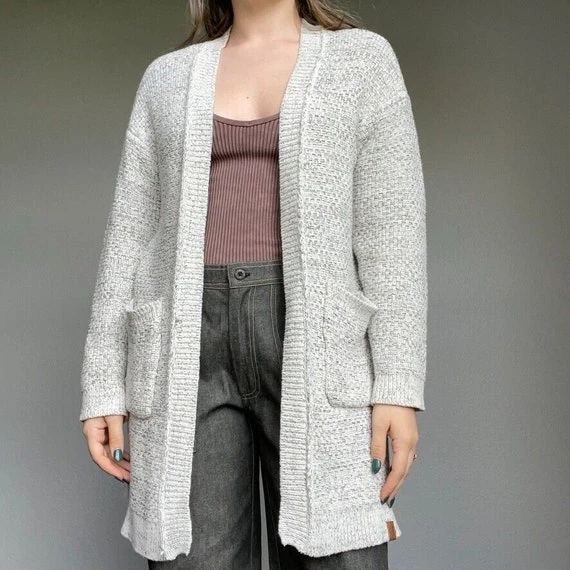 Roots Snowy Fox Cabin/Grey Knit Cardigan (Small)