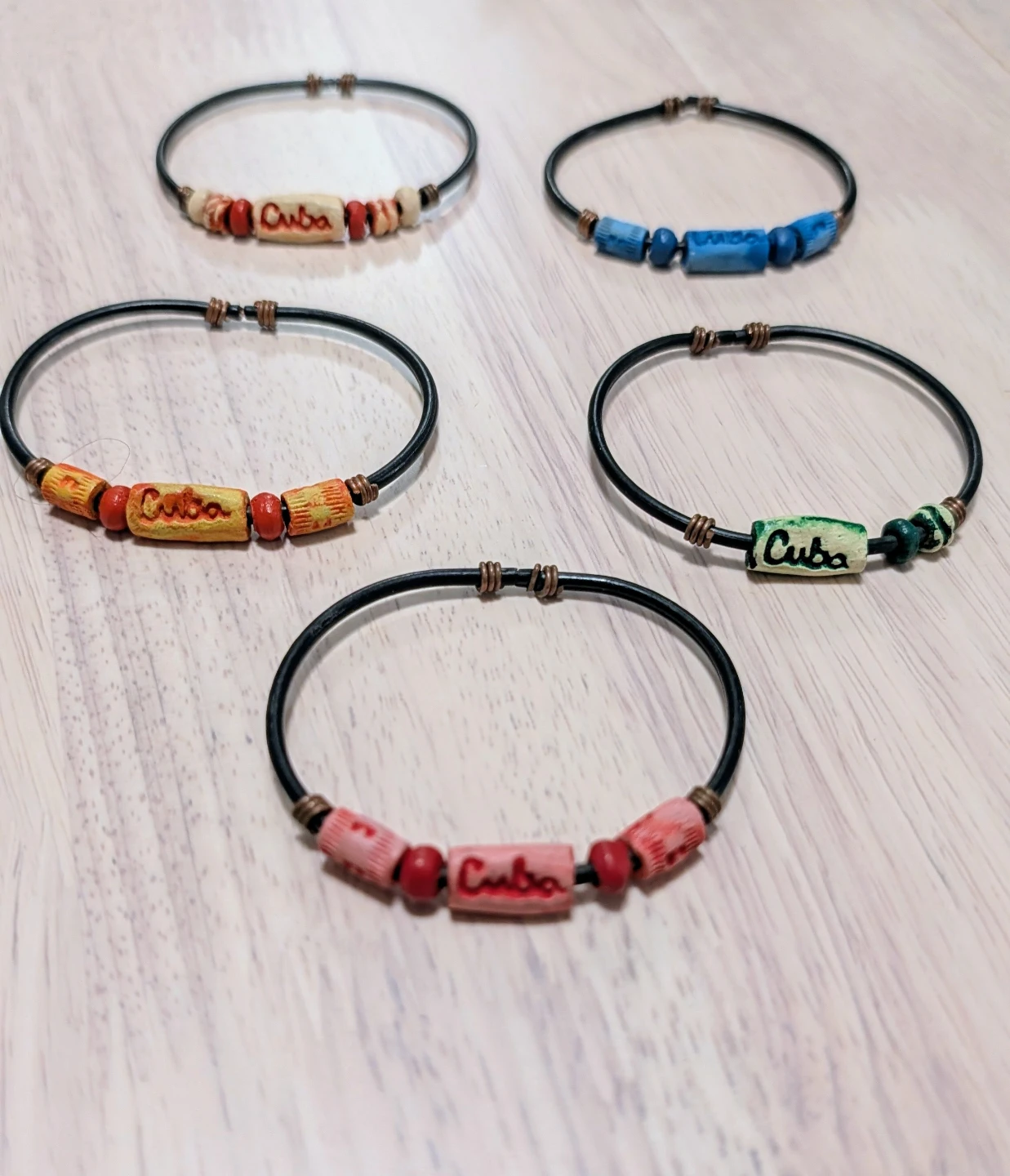 Brand New Handmade Cuba Bracelets - Set of 5