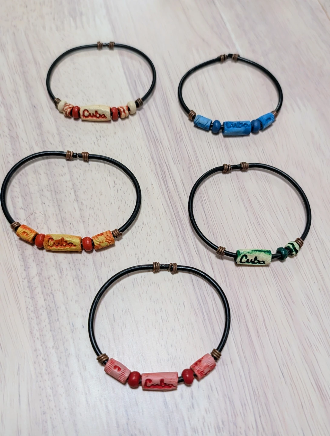 Brand New Handmade Cuba Bracelets - Set of 5 - photo 2