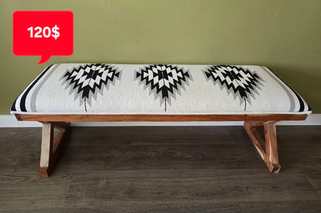 Bench with Aztec Design