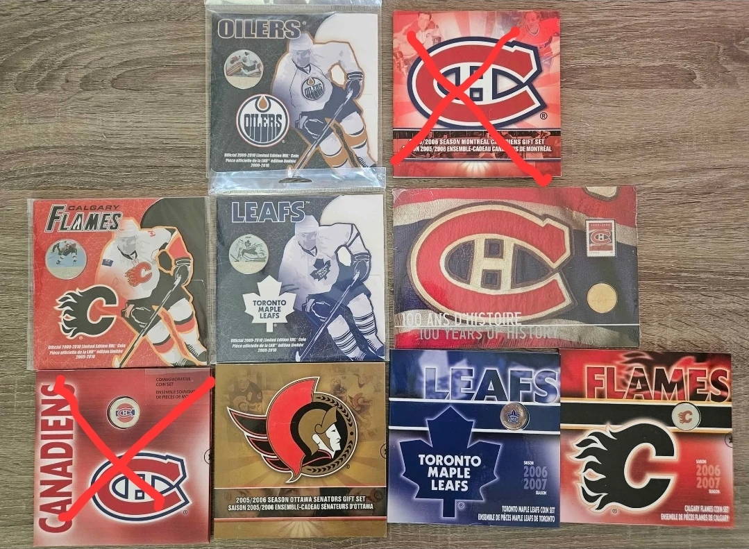 NHL Hockey Team Coin Sets